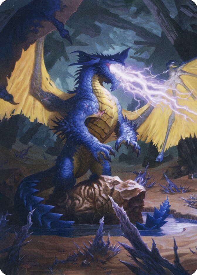Blue Dragon // Blue Dragon AAFR-73 Adventures in the Forgotten Realms Art Series Magic card