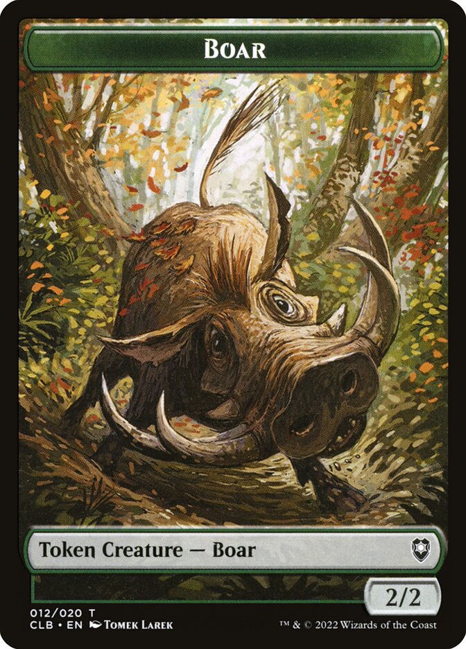 Boar TCLB-12 Battle for Baldur's Gate Tokens Magic card