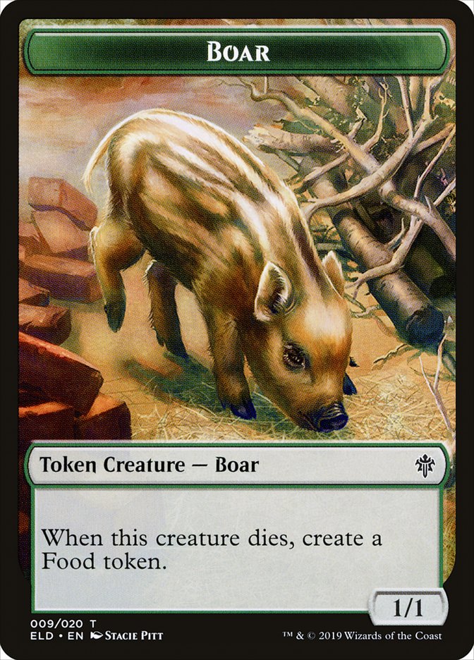 Boar TELD-9 Throne of Eldraine Tokens Magic card