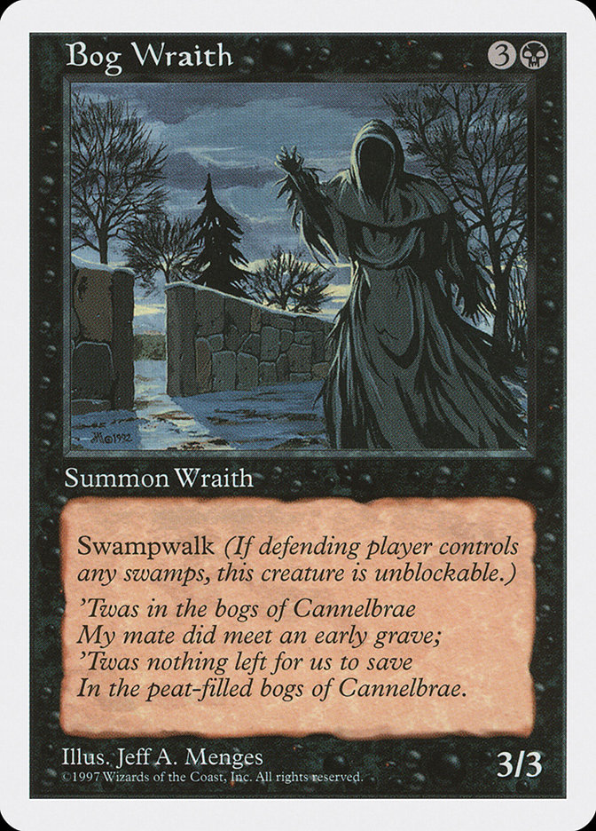 Bog Wraith 5ED-147 Fifth Edition Magic card