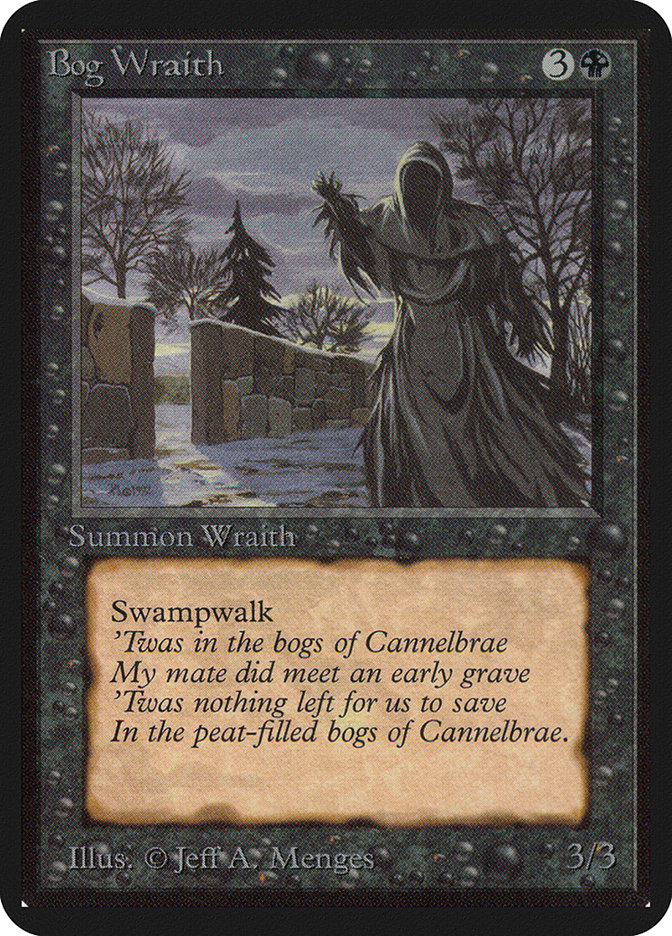 Bog Wraith LEA-95 Limited Edition Alpha Magic card