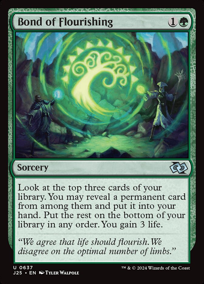 Bond of Flourishing J25-637 Foundations Jumpstart Magic card