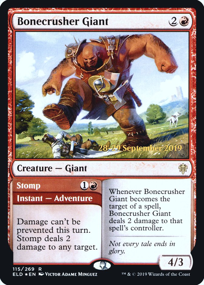 Bonecrusher Giant // Stomp PELD-115S Throne of Eldraine Promos Magic card
