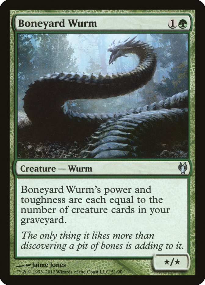 Boneyard Wurm DDJ-51 Duel Decks: Izzet vs. Golgari Magic card