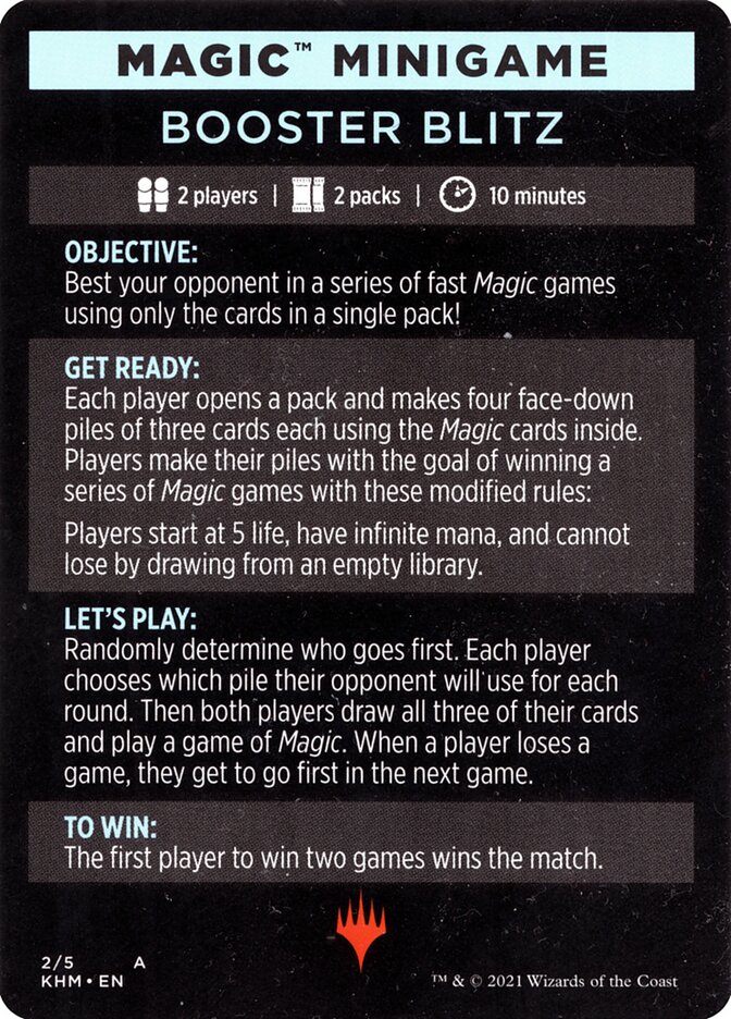 Booster Blitz MKHM-2 Kaldheim Minigames Magic card