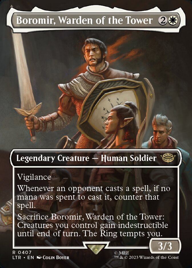 Boromir, Warden of the Tower LTR-407 The Lord of the Rings: Tales of Middle-earth Magic card