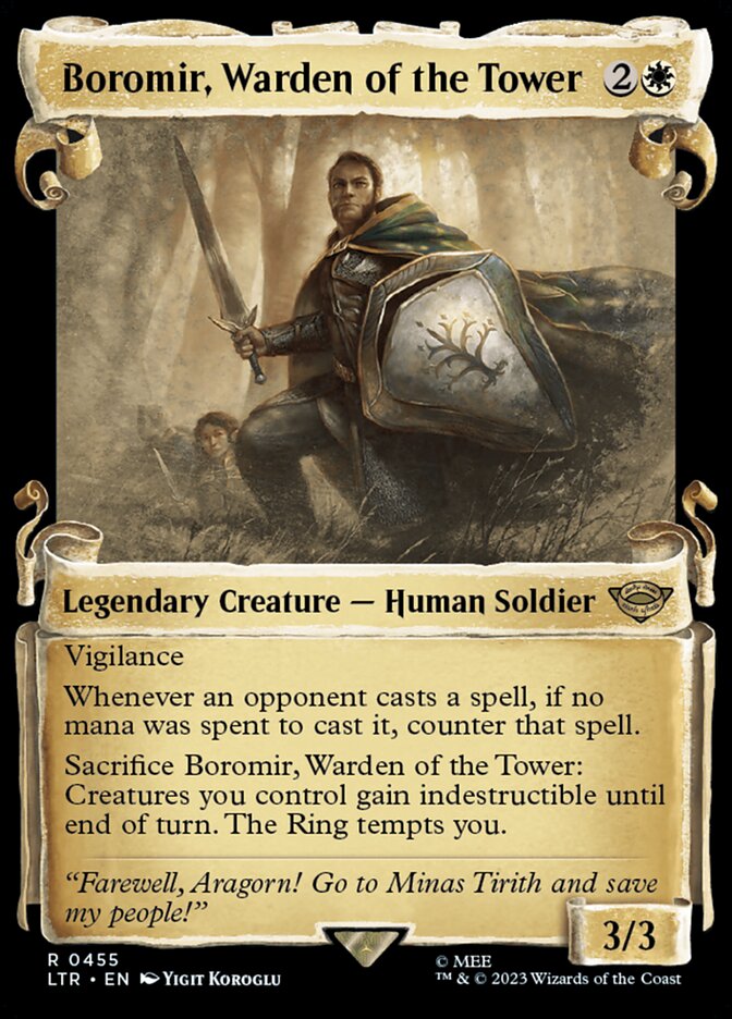 Boromir, Warden of the Tower LTR-455 The Lord of the Rings: Tales of Middle-earth Magic card