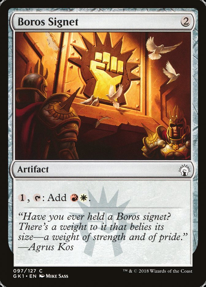 Boros Signet GK1-97 GRN Guild Kit Magic card