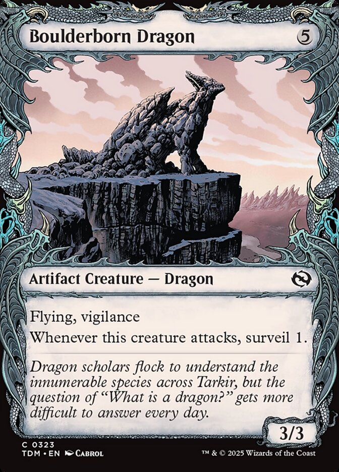Boulderborn Dragon TDM-323 Tarkir: Dragonstorm Magic card
