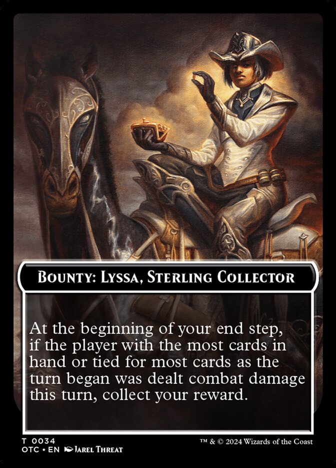 Bounty: Lyssa, Sterling Collector // Wanted! TOTC-34 Outlaws of Thunder Junction Commander Tokens Magic card