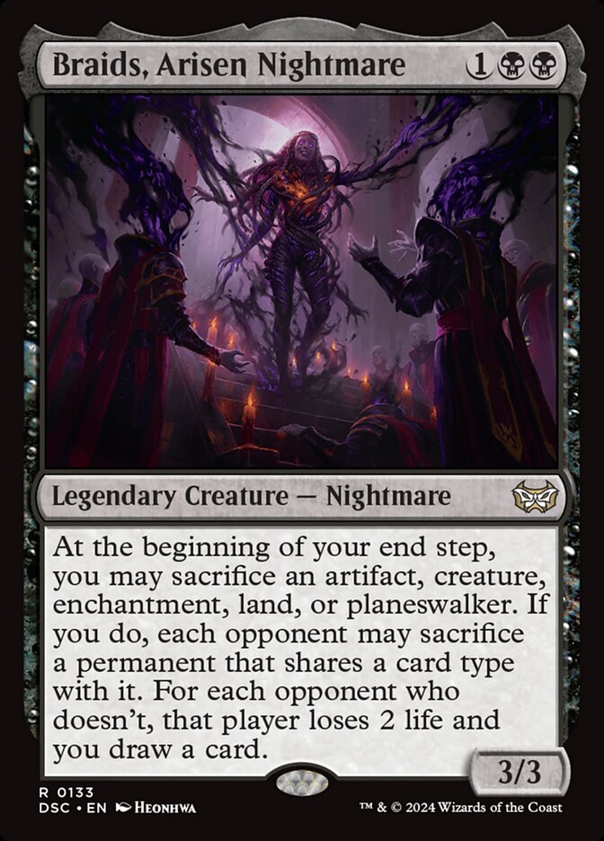 Braids, Arisen Nightmare DSC-133 Duskmourn: House of Horror Commander Magic card