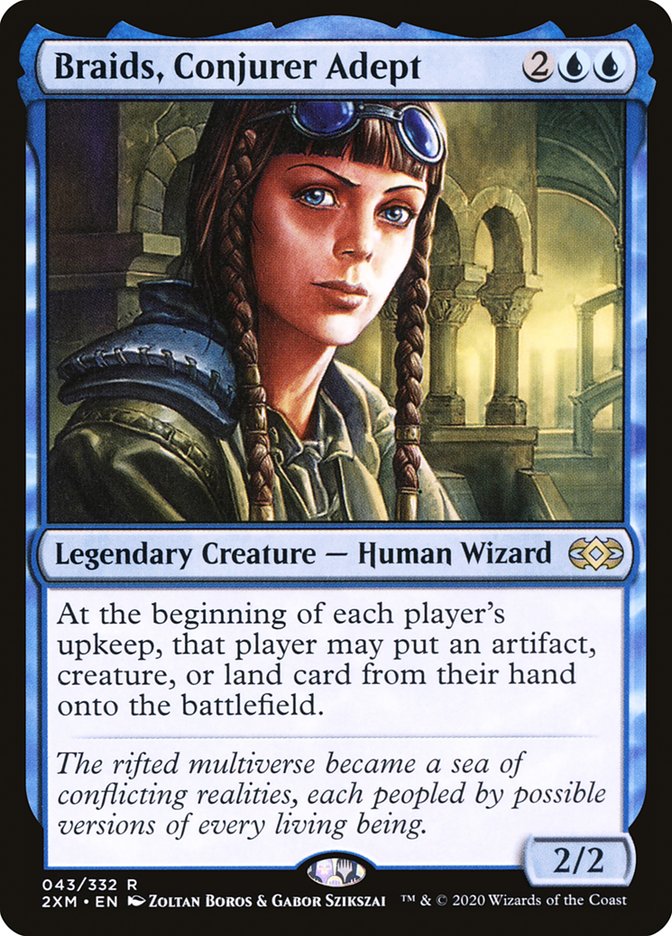 Braids, Conjurer Adept 2XM-43 Double Masters Magic card