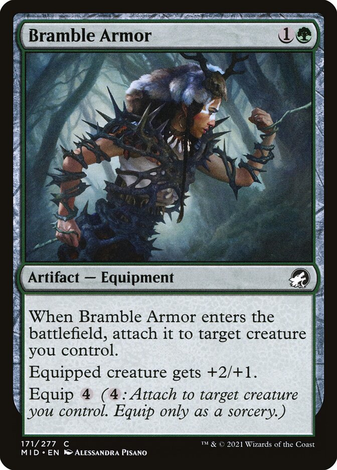 Bramble Armor MID-171 Innistrad: Midnight Hunt Magic card