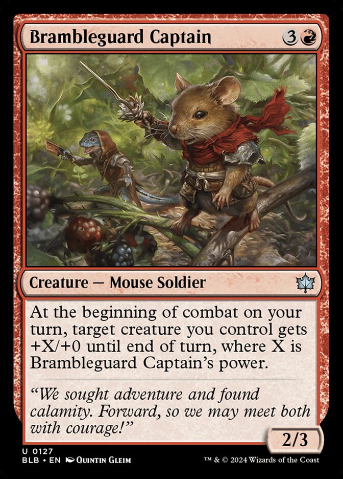 Brambleguard Captain BLB-127 Bloomburrow Magic card