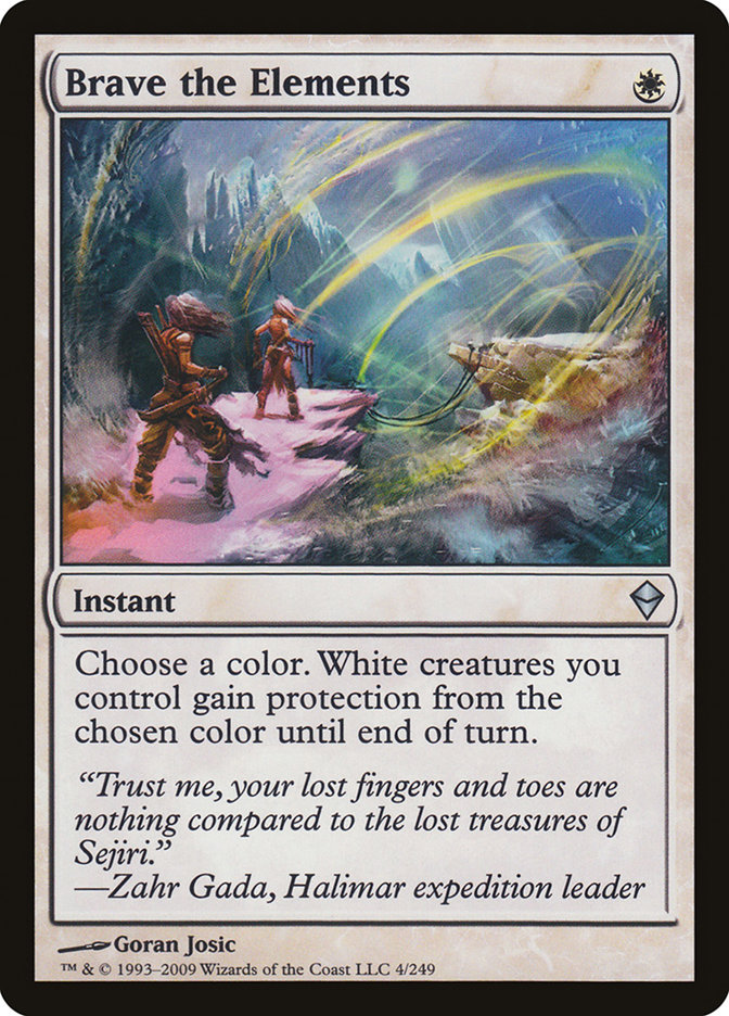Brave the Elements ZEN-4 Zendikar Magic card