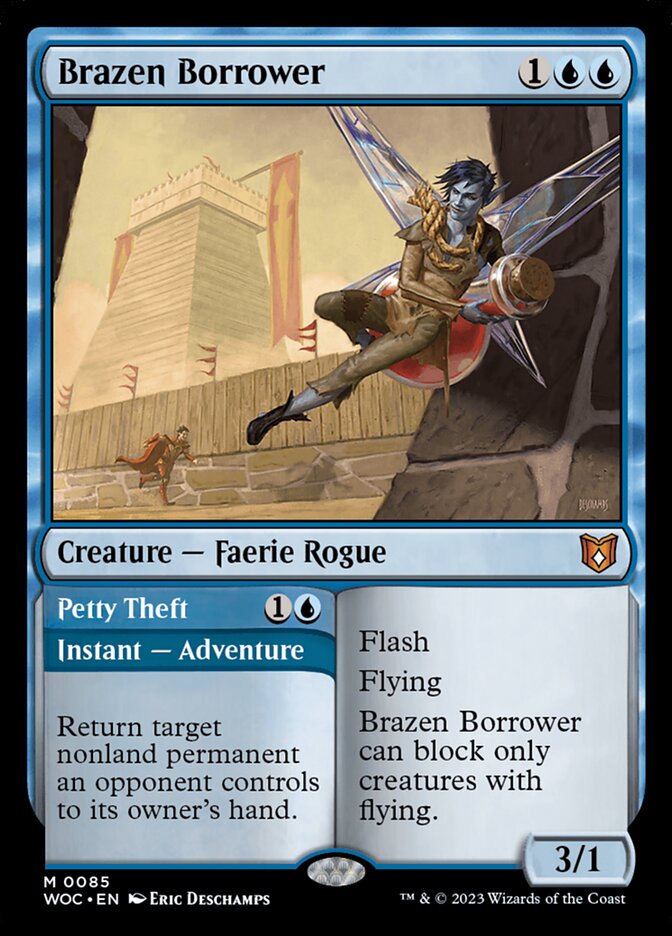 Brazen Borrower // Petty Theft WOC-85 Wilds of Eldraine Commander Magic card