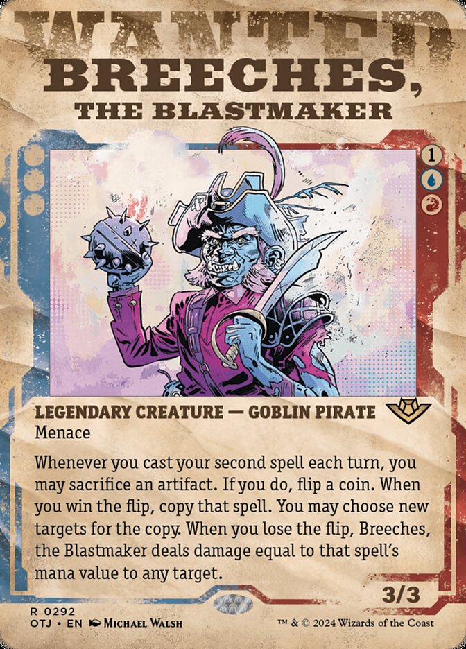 Breeches, the Blastmaker OTJ-292 Outlaws of Thunder Junction Magic card