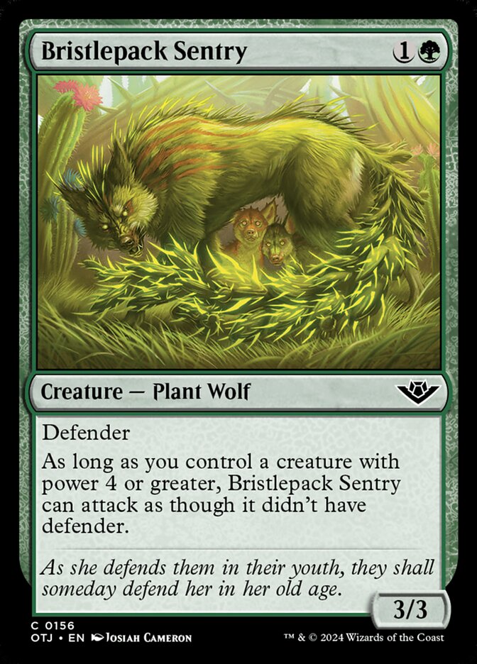 Bristlepack Sentry OTJ-156 Outlaws of Thunder Junction Magic card