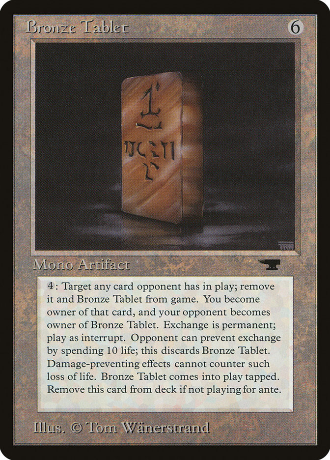 Bronze Tablet ATQ-42 Antiquities Magic card