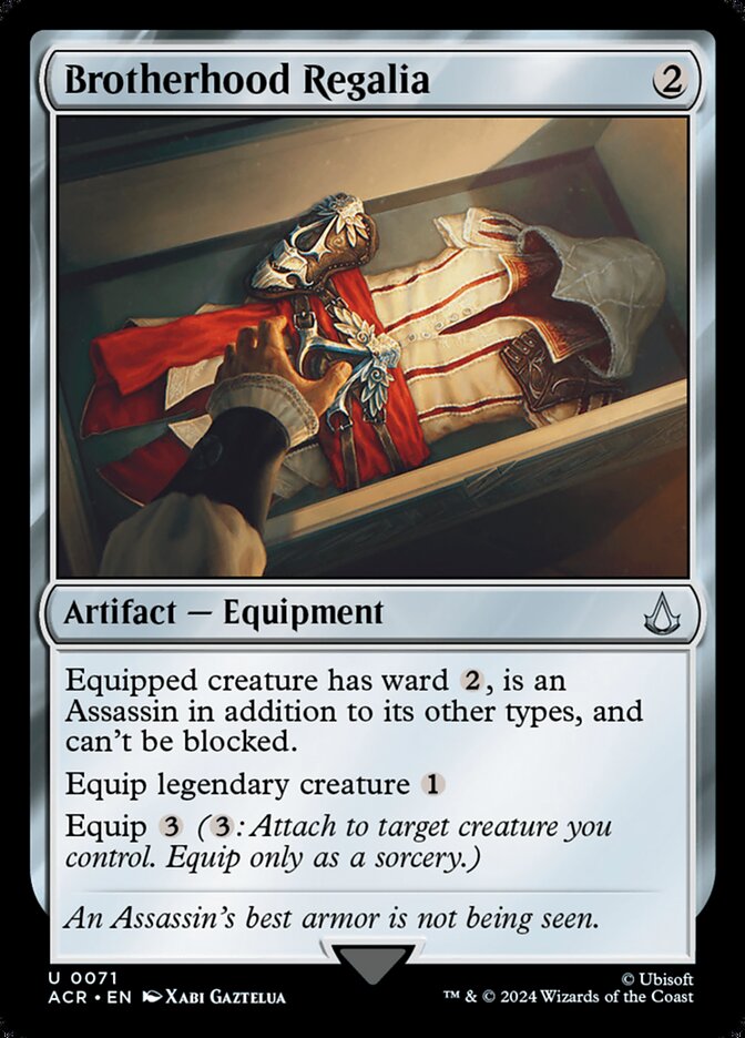 Brotherhood Regalia ACR-71 Assassin's Creed Magic card
