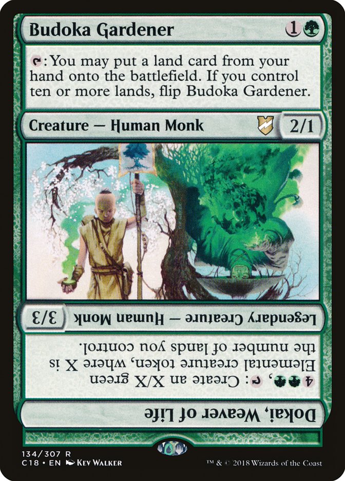 Budoka Gardener // Dokai, Weaver of Life C18-134 Commander 2018 Magic card