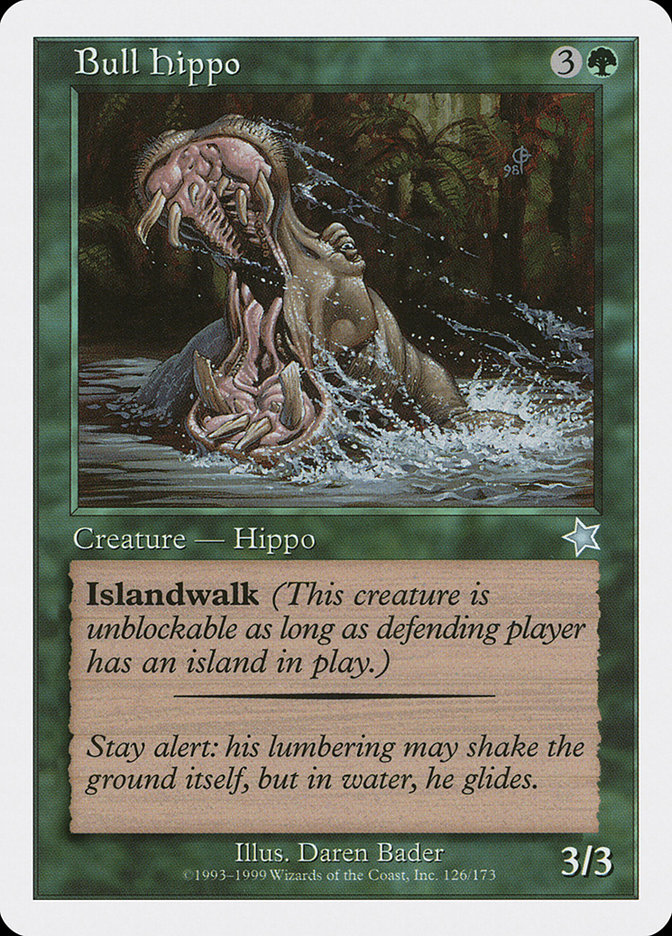 Bull Hippo S99-126 Starter 1999 Magic card