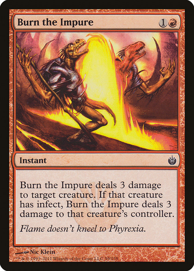 Burn the Impure MBS-59 Mirrodin Besieged Magic card