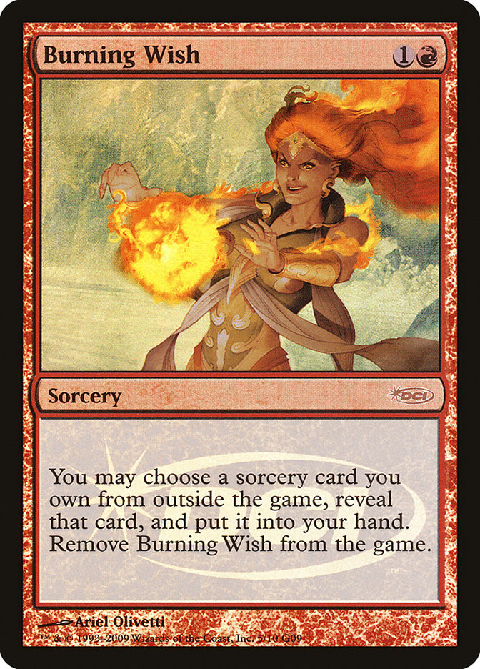 Burning Wish G09-5 Judge Gift Cards 2009 Magic card