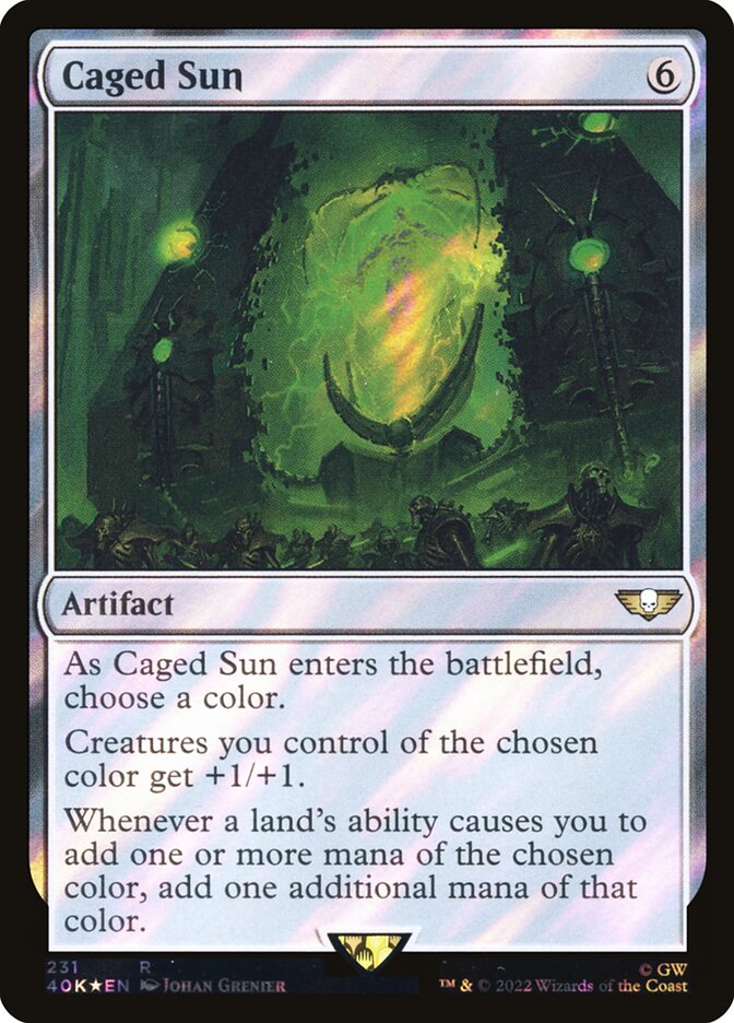 Caged Sun 40K-231STAR Warhammer 40,000 Commander Magic card