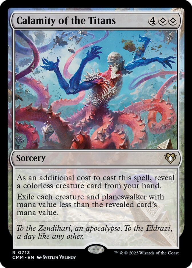 Calamity of the Titans CMM-713 Commander Masters Magic card