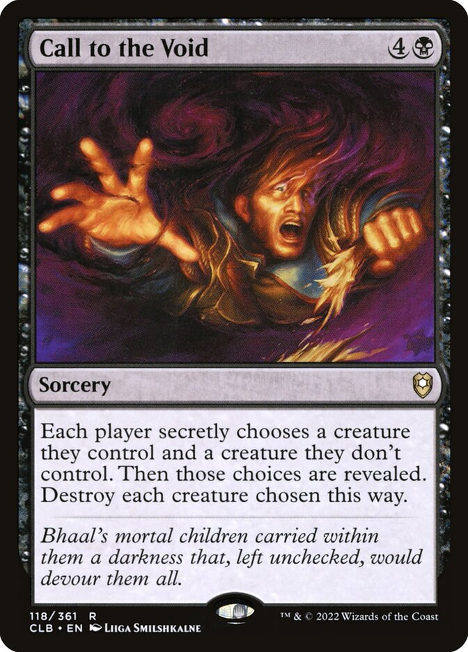 Call to the Void CLB-118 Commander Legends: Battle for Baldur's Gate Magic card
