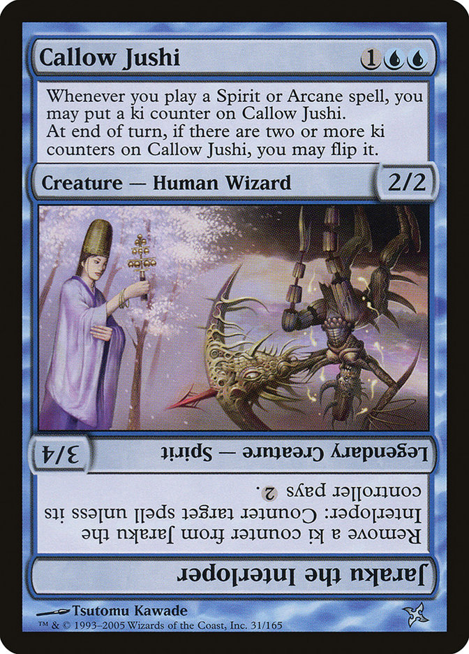 Callow Jushi // Jaraku the Interloper BOK-31 Betrayers of Kamigawa Magic card