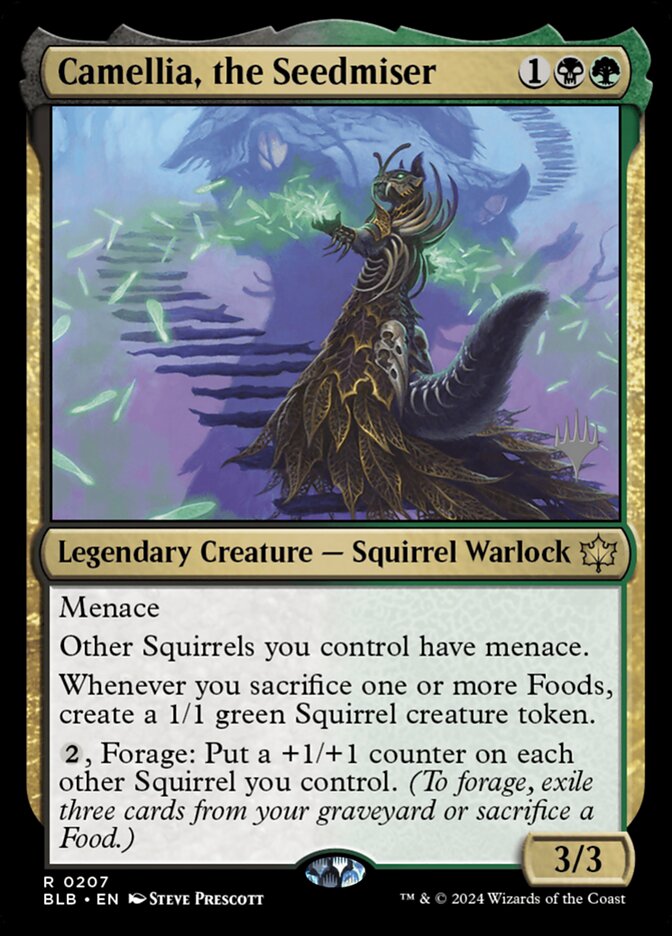 Camellia, the Seedmiser PBLB-207P Bloomburrow Promos Magic card