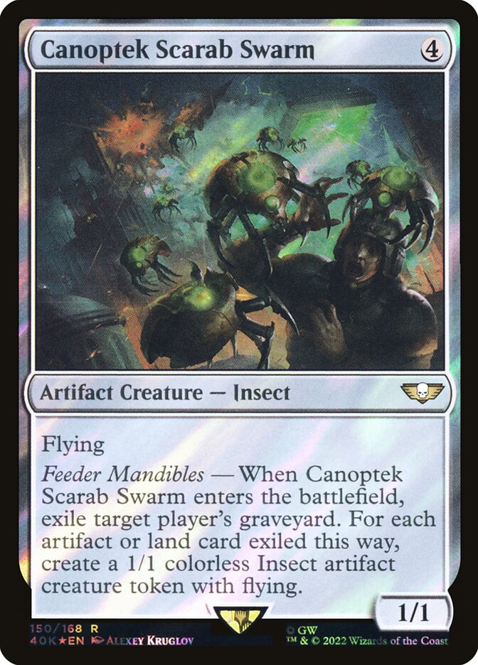 Canoptek Scarab Swarm 40K-150STAR Warhammer 40,000 Commander Magic card
