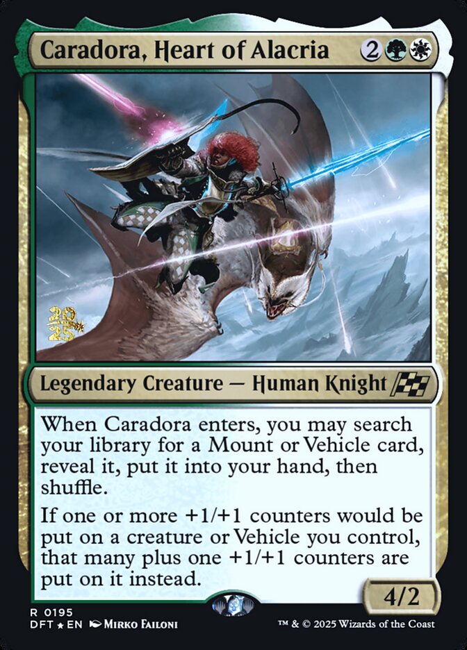 Caradora, Heart of Alacria PDFT-195S Aetherdrift Promos Magic card