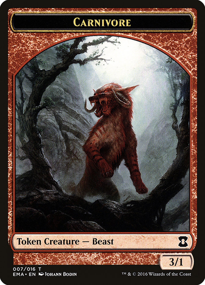 Carnivore TEMA-7 Eternal Masters Tokens Magic card