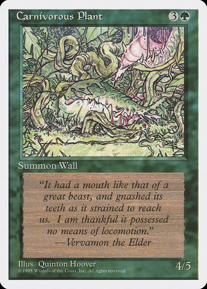 Carnivorous Plant 4ED-235 Fourth Edition Magic card
