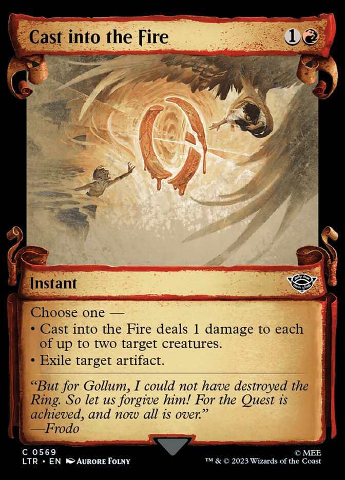 Cast into the Fire LTR-569 The Lord of the Rings: Tales of Middle-earth Magic card