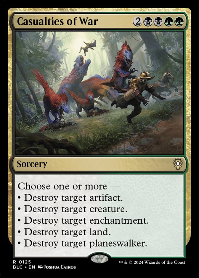 Casualties of War BLC-125 Bloomburrow Commander Magic card