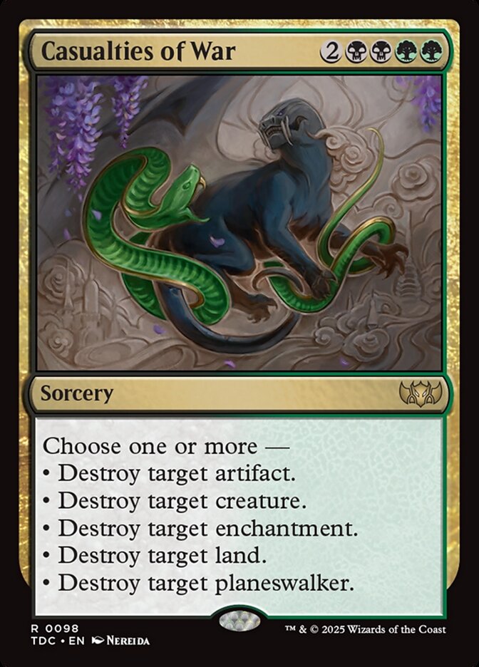 Casualties of War TDC-98 Tarkir: Dragonstorm Commander Magic card
