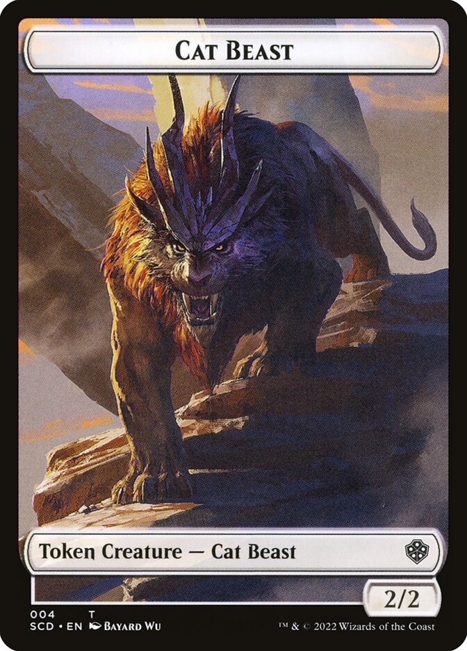 Cat Beast TSCD-4 Starter Commander Deck Tokens Magic card