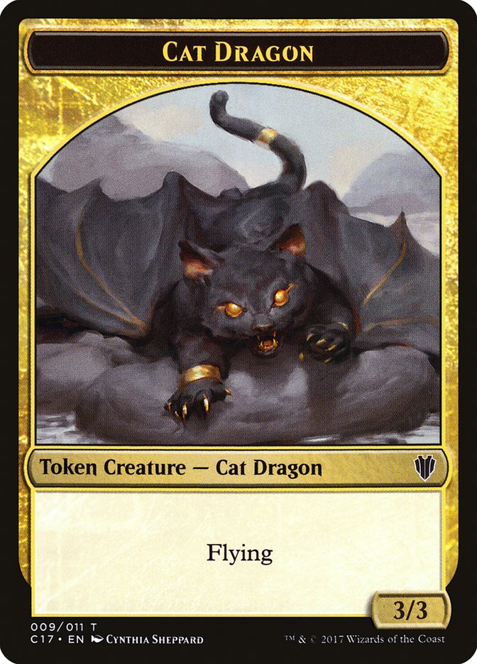 Cat Dragon TC17-9 Commander 2017 Tokens Magic card