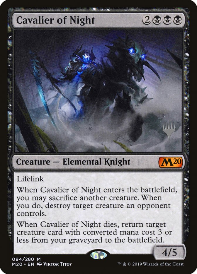 Cavalier of Night PM20-94P Core Set 2020 Promos Magic card