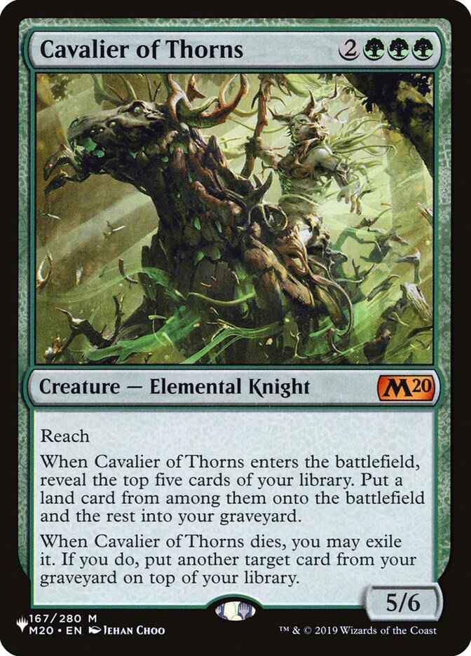 Cavalier of Thorns PLST-M20-167 The List Magic card