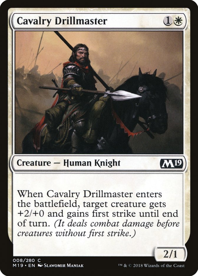 Cavalry Drillmaster M19-8 Core Set 2019 Magic card