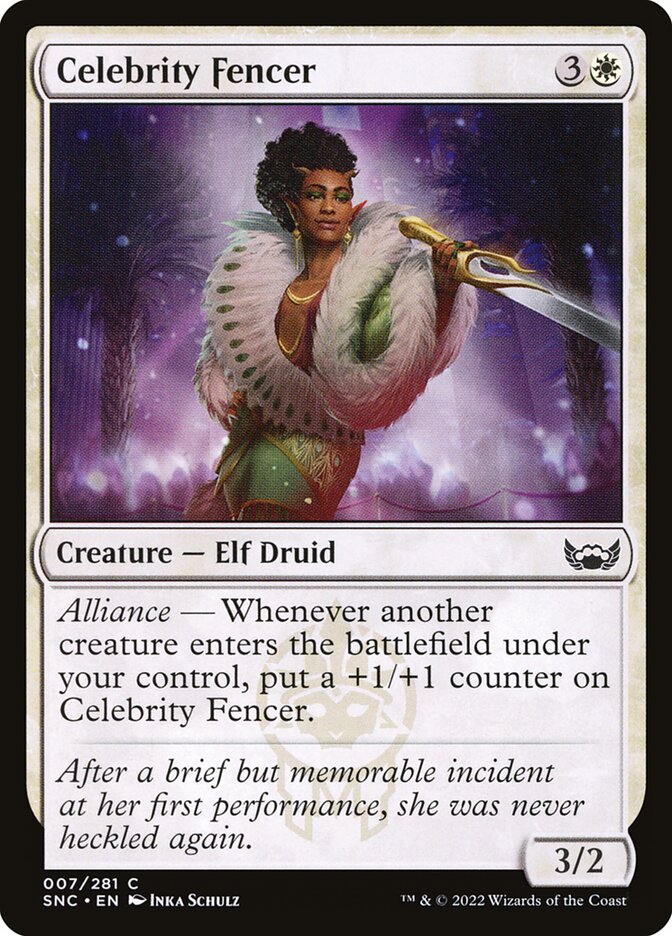 Celebrity Fencer SNC-7 Streets of New Capenna Magic card