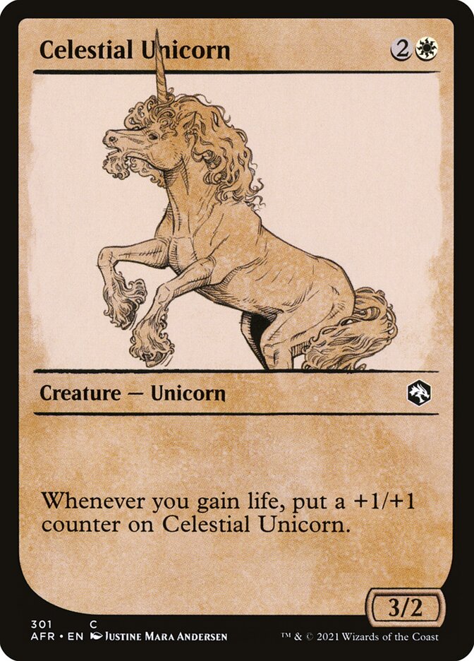 Celestial Unicorn AFR-301 Adventures in the Forgotten Realms Magic card