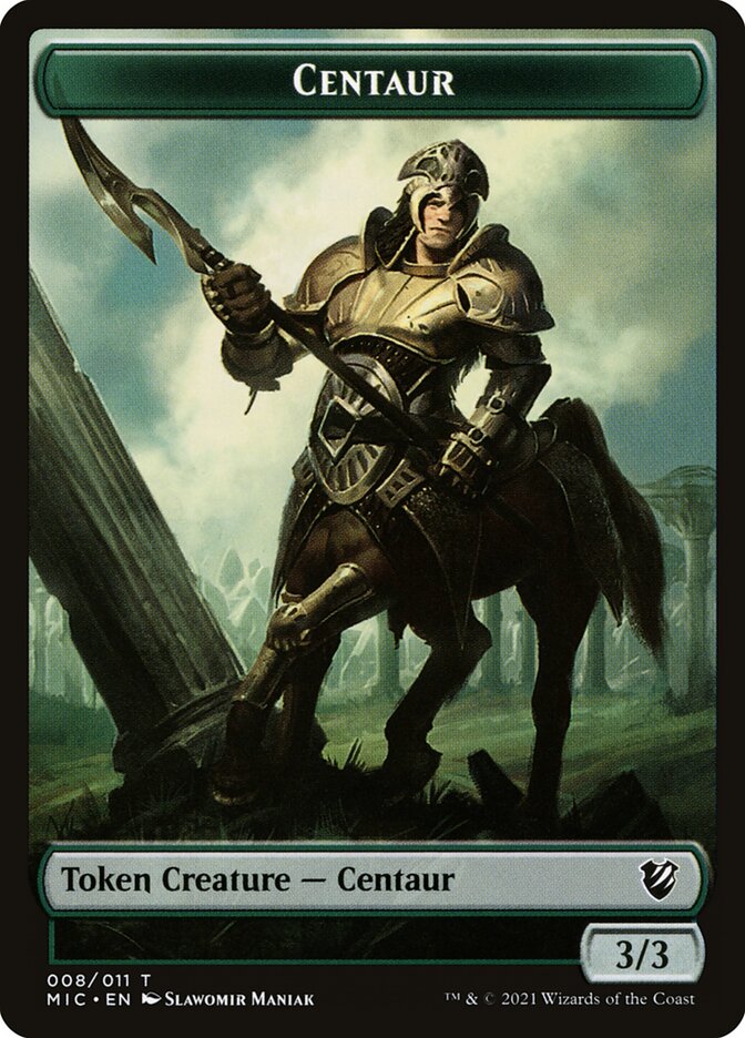 Centaur TMIC-8 Midnight Hunt Commander Tokens Magic card