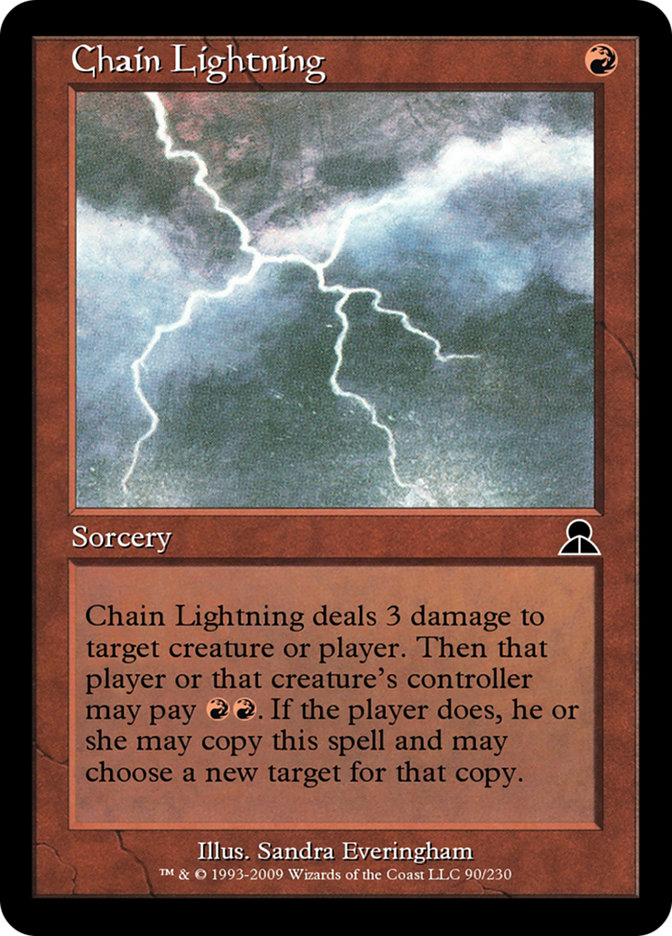 Chain Lightning ME3-90 Masters Edition III Magic card