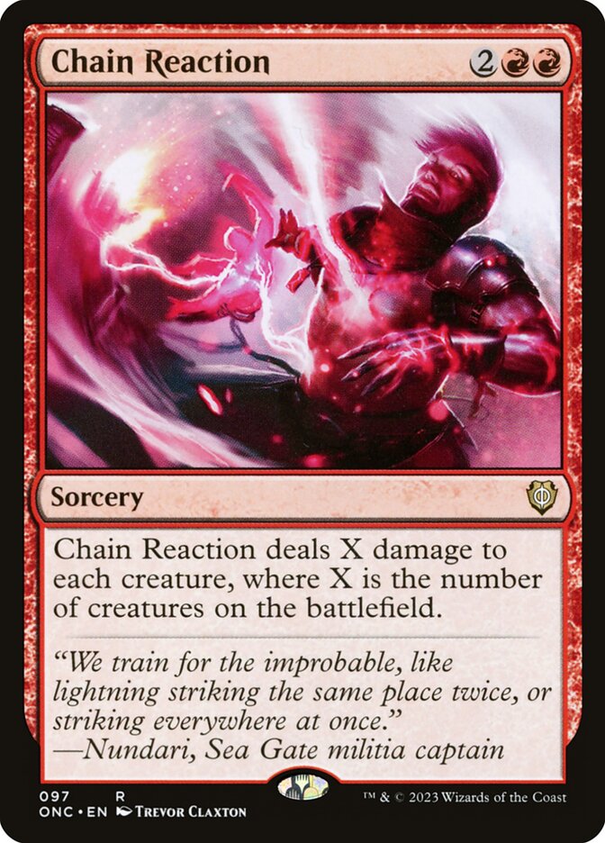 Chain Reaction ONC-97 Phyrexia: All Will Be One Commander Magic card